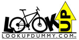 LOOK UP DUMMY LOGO Removable & Reusable Car Roof & Rear Bike Rack Reminder and Warning Vinyl Window Cling 3 X 5 Inches BOGO! FREE SHIPPING! LIFETIME GUARANTEE! - Look Up Dummy!™