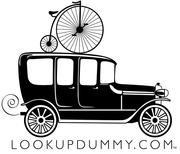 CLASSIC OLD BIKE AND CAR Removable and Reusable Vinyl Window Cling 4 X 4 Inches FREE SHIPPING! - Look Up Dummy!™
