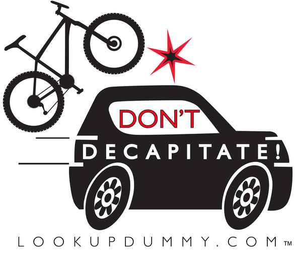 DON'T DECAPITATE Removable and Reusable Vinyl Window Cling 4 X 4 Inches FREE SHIPPING! - Look Up Dummy!™